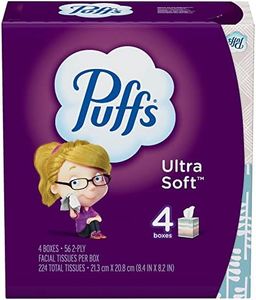 Puffs 2675854 Ultra Soft & Strong Standard Facial Tissues 2-Ply 56 Sheets/Box