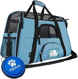 PetAmi Premium Airline Approved Soft-Sided Pet Travel Carrier | Ideal for Small - Medium Sized Cats, Dogs, and Pets | Ventilated, Comfortable Design with Safety Features (Large, Baby Blue)