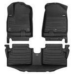 TuxMat - for Kia NIRO EV 2019-2022 Models - Custom Car Mats - Maximum Coverage, All Weather, Laser Measured - This Full Set Includes 1st and 2nd Rows