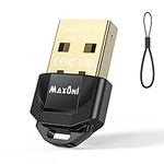 Maxuni USB Bluetooth 5.3 Dongle Adapter for PC Laptop Computer Desktop, Low Latency EDR Bluetooth Receiver for Bluetooth Keyboard Mouse, Support Windows 10/11/8.1/7