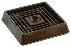 Shepherd Hardware 9076 2-Inch Square Rubber Furniture Cups, 4-Pack