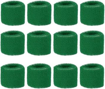 PATIKIL Sports Wristbands 8x5cm, 12 Pcs Wrist Sweatband Absorbent Cotton Terry Cloth Wrist Bands for Competitions Tennis Basketball Working Out Athletic Running, Green