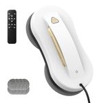 UK Window Cleaning Robot with Dual Spray Function – Electric Window Cleaner, Automatic Glass Robot with Remote Control for Indoor & Outdoor Windows, Suitable for High-Rise Buildings, Gold, 10 Cloths