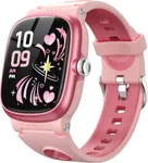 Smart Watch for Kids Girls Boys with Sleep | Health | Activity Tracker, Games, Alarm, IP68 Waterproof Kids Fitness Watch with Pedometer, Family Account, Toys Gifts for Kids Aged 4-16 (Rose/Sand Pink)