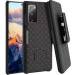 for Samsung Galaxy S20 FE 5G Case with Belt Clip Holster, Kickstand Slim Cover Phone Case for Galaxy S20 FE 5G - Black