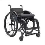 Folding Sports Wheelchair Lightweight Wheelchair for Adults Adjustable Footrest and Seat Height(84X58X70cm(33X22.8X27.5inch),Black)