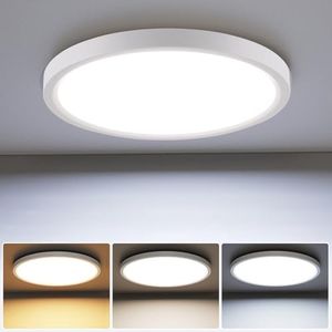 3CCT LED Flush Mount Ceiling Light, 9 inch Φ230mm Ultra-Thin 18W LED Ceiling Light Fixture, 3000K-6500K Selectable, LED Ceiling Lights for Bedroom, Kitchen, Closet and Hallway