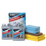 AL-NEW 2 Step Clean & Protect Kit | Clean, Restore, & Protect Your Outdoor Patio Furniture, Garage Doors, Exterior Lights, Window Frames, and More (16 Ounce Kit)