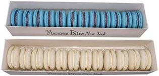 Macaron - Blue and White French Macarons, Gourmet Cookie Gift Box, Macaroon