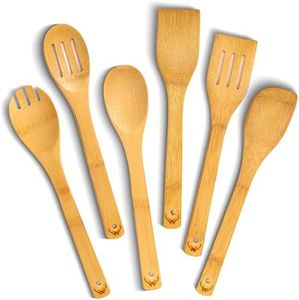 Woodlands-USA 6-Piece Bamboo Wooden Spoon Set