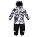 Yueta Kids Snowsuit One Piece Ski Suits Overalls snow pants Jacket Colorful Coats Jumpsuits for Boys Winter Snowboarding