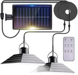 2 Pack Solar Powered Led Shed Light Bulb, TechKen Portable Lantern Lamp with Panel for Indoor Outdoor Kitchen Garden Patio Yard Hiking Camping Tent Fishing (UK5)