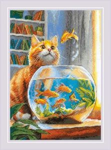 RIOLIS Counted Cross Stitch kit 2218 Ginger Observer, Orange