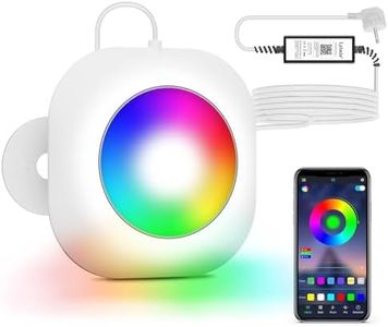 LyLmLe 20 W LED Pool Lights, 12 V Smart Colour Changing Underwater Lights with App Control, Dimmable, Timer Schedule, IP68 Magnetic Pool Lighting with 8 m Cable for Above Ground Pools Built-in Pools