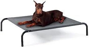 Bedsure XL Elevated Cooling Dog Bed Cot, Raised Pet Beds with No-Slip Feet, Stable Frame & Durable Supportive Teslin Recyclable Mesh, Breathable, Indoor and Outdoor, Multi Size Breathable Mesh