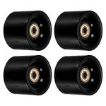 PATIKIL 60mm Longboard Wheels with Bearings ABEC-11, 4 Pack Street Wheels for Skateboards Cruiser Wheel Replacement 80A, Black Golden