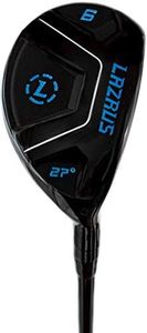 LAZRUS GOLF Clubs de Golf Hybrides Haut de Gamme pour Hommes - 2,3,4,5,6,7,8,9,PW Main Droite et Main Gauche Single Club, Regular Flex (Black Right Hand, 6, RH, Black Single)