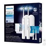 Philips Sonicare Optimal Clean Rechargeable Sonic Power Toothbrush, UV Sanitizer Edition - Pack of 2