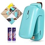 Mini Bag Sealer, Handheld Heat Vacuum Sealer, 2 in 1 Heat Sealer and Cutter with Lanyard, Portable Bag Resealer Machine for Plastic Bags Food Storage Snacks Freshness (2xAA Batteries Included)