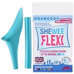 SHEWEE Flexi – The Original Female Urinal – Made in the UK – Reusable, Flexible & Portable Urination Device. Festival, Camping, Car, Hiking Essentials for Women. Stand to Pee Funnel – Aqua