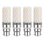 Akynite B22 LED Corn Light Bulb 12W Cool White 6000K, 1450LM, 360° Beam Angle, AC 230V, Bright Bayonet LED Corn Lamp Equivalent B22 100W, BC LED Corn Bulb Daylight White, Not Dimmable, Pack of 4