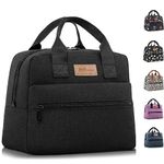 HOMESPON Insulated Lunch Bag for Women Men Adult Work Cool Bag Lunch Box Large Capacity Ladies Lunch Tote(Black)