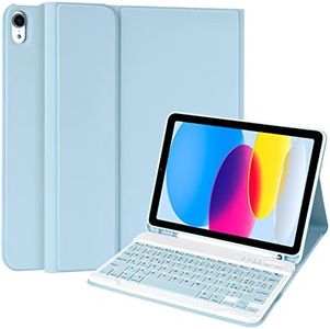 Tastiera per iPad 10a Gen 2022,Custodia per iPad 10.9 Pollici 2022 con Tastiera Italiana Wireless per iPad 2022 (10 Gen), Cover con Bluetooth Senza Fili Tastiera Staccabile e Slot per Penna (Blue)