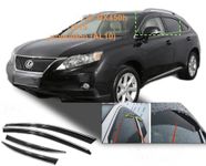 AC WOW 4x Wind Deflectors Compatible with Lexus RX RX270 RX350 RH450h 2009 2010 2011 2012 2013 2014 2015