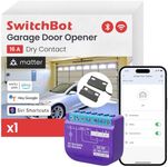 Switchbot WiFi Smart Garage Door Opener, Matter Certified, Alexa/Google/Siri/IFTTT/Smartthings Supported, Most Garage Door Supported, App Control, Multiple Notification Modes, No Hub Needed