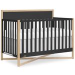 Dream On Me Owen 5-in-1 Convertible Crib, Matte Black