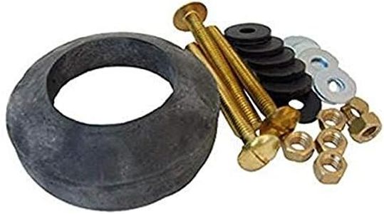 LASCO 04-3809 Toilet Tank To Bowl Bolt Kit Brass Bolts with Washers, Hex/Wing Nuts, Gasket, for Norris or Mansfield Toilets