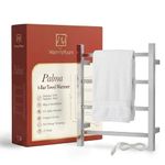 Towel Warmer Rack, 4 Bars, Polished 304-Stainless Steel, Electric Heated Towel Rack for Luxury Bathrooms, Plug-in or Hardwired, Palma by WarmlyYours