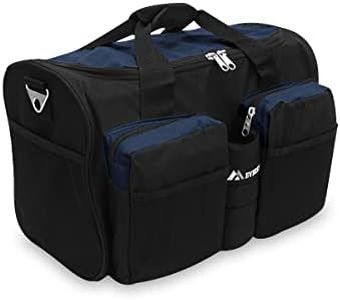 Everest Gym Bag with Wet Pocket, Navy, One Size, Gym Bag with Wet Pocket