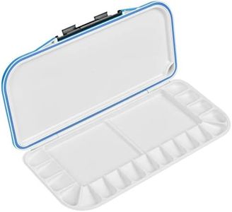 FOCCTS Palette de Peinture Aquarelle 18 Emplacements, Palette Plastique Portable pour Peinture Aquarelle, Acrylique et Peinture à l'huile (Bleu) 270 * 128 * 25mm