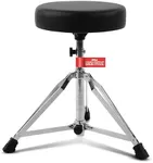 Pyle Adjustable Drum Throne Stool with Double-Braced Tripod Legs, Foam-Cushioned Seat, Non-Slip Feet, Foldable Design, Durable Steel Build, On Stage & in-Studio Use, 21.25"x21.25"x22.80" Inch