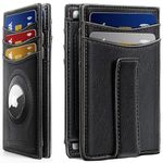 Men Wallet Airtag&Standard Use-KEMISANT Slim Wallet Money Clip Card Holder Gift for Gift 10 Cards-Magnegic Closure