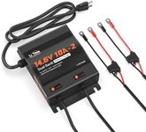 LiTime 2-Bank 10A (10A/Bank) Dual Smart Battery Charger, 14.6V LiFePO4 Battery Charger AC-DC Charger with Fuse, LED Indicator for RV, Boat, Motorcycle, Lawn Mower, Trolling motor and Lead Acid Battery