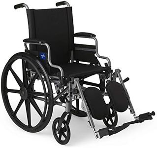 Medline Lightweight Wheelchair for Adults With Swing-Back, Desk-Length Arms, Elevating Leg Rests; 18W" x 16"D Seat