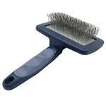 YIRU Large Firm Slicker Brush for Dogs Goldendoodles Poodles,Extra Long Pin Slicker Brush for Long-haired Dog Labradoodle,Massages Pet Skin,Softens and Shines Pet Hair,Removes Loose Hair,Undercoat-25mm