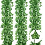 XiHY Fake Ivy Vines Greenery Leaf for Room Decoration,Artificial Ivy Garland 48 Strands 333Ft Fake Hanging Plants Leaves Wedding Party Home Garden Wall Vines (Ivy Vines)