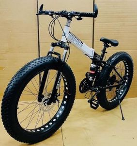 Sunspeed Unisex B.M.V Mountain Bike |Dual Suspension, 21-Speed Gear with Double Disc Brakes, Fat Magnesium Tires, Carbon Steel Frame | 26-Inch Black