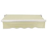 Greenbay 2.5x2m Garden Awning Replacement Fabric Top Cover Front Valance Cream