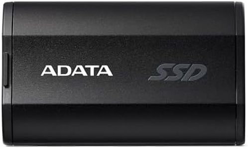 ADATA SD810-2000GB USB-C Portable External Solid State Drive (SSD) - IP68 Water Resistant & Drop Resistant - Supports Multiple Operating Systems - Gamers & Professionals - Black (SD810-2000G-CBK)