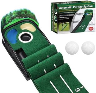 Golf Putting Mat Set with Ball Return Indoor Practice Green 108” Includes 2 Golf Balls for Golf Lovers
