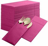 50-Pack Disposable Linen-Feel Dinne