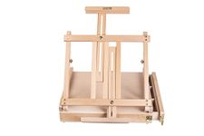 Brustro Artists Portable Tabletop Wooden Sketchbox Easel with Drawer, Holds Canvases Upto 33.8"