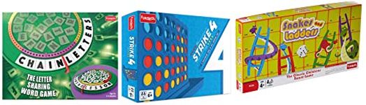 Funskool Games Strike 4, Classic disc Dropping Game, Get 4 in a Row, Connect Game & Funskool Games Snakes & Ladders Games Chain Letters, Educational Game, The Letter Sharing Word Game