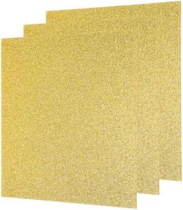 MECCANIXITY 3 Pcs Gold Glitter Acrylic Sheets 1/8" Thickness 12" x 12" Glossy PMMA Fluorescent Plastic Sheets Extruded Translucent Blanks for DIY Art Crafting Laser Cutting & Engraving