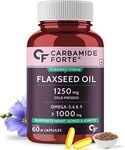 Carbamide Forte Cold Pressed Flaxseed Oil Capsules 1250mg Omega 3 6 9-60 Capsules