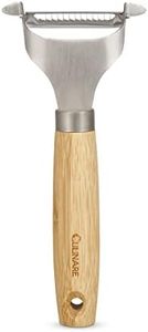 Culinare Naturals Julienne Y Peeler, Sharp Potato/Vegetable Peeler for Julienne Slices, Sustainable Bamboo/Stainless Steel, 17.5cm, Kitchen Utensil, Sharp Metal Blade, Not Dishwasher Safe
